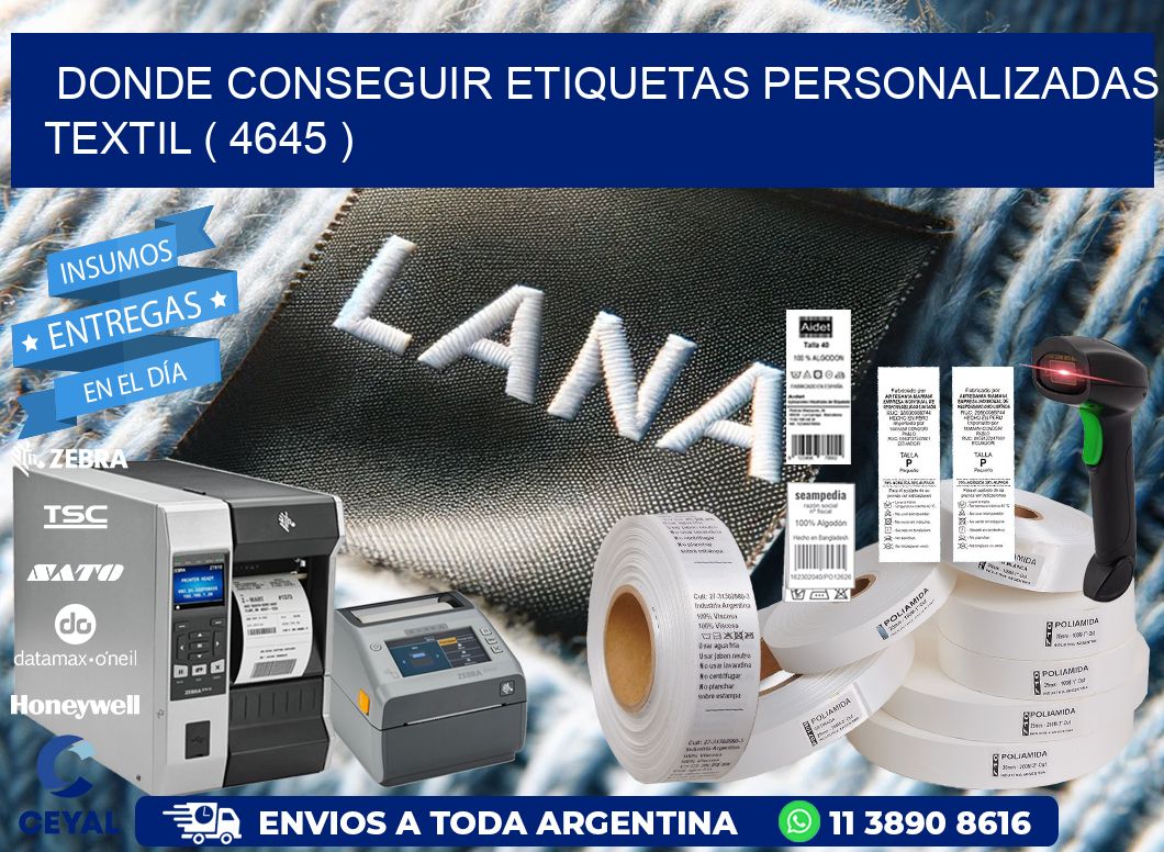 DONDE CONSEGUIR ETIQUETAS PERSONALIZADAS TEXTIL ( 4645 )