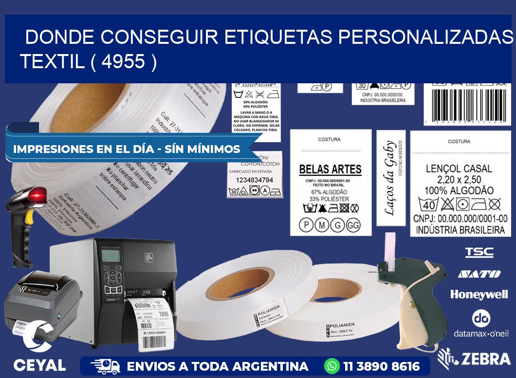 DONDE CONSEGUIR ETIQUETAS PERSONALIZADAS TEXTIL ( 4955 )