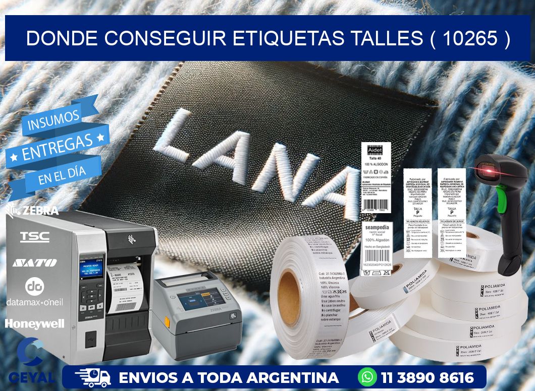 DONDE CONSEGUIR ETIQUETAS TALLES ( 10265 )