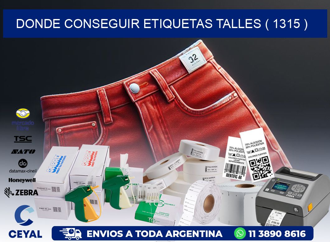 DONDE CONSEGUIR ETIQUETAS TALLES ( 1315 )