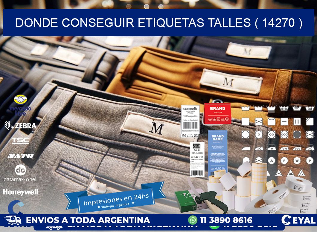 DONDE CONSEGUIR ETIQUETAS TALLES ( 14270 )