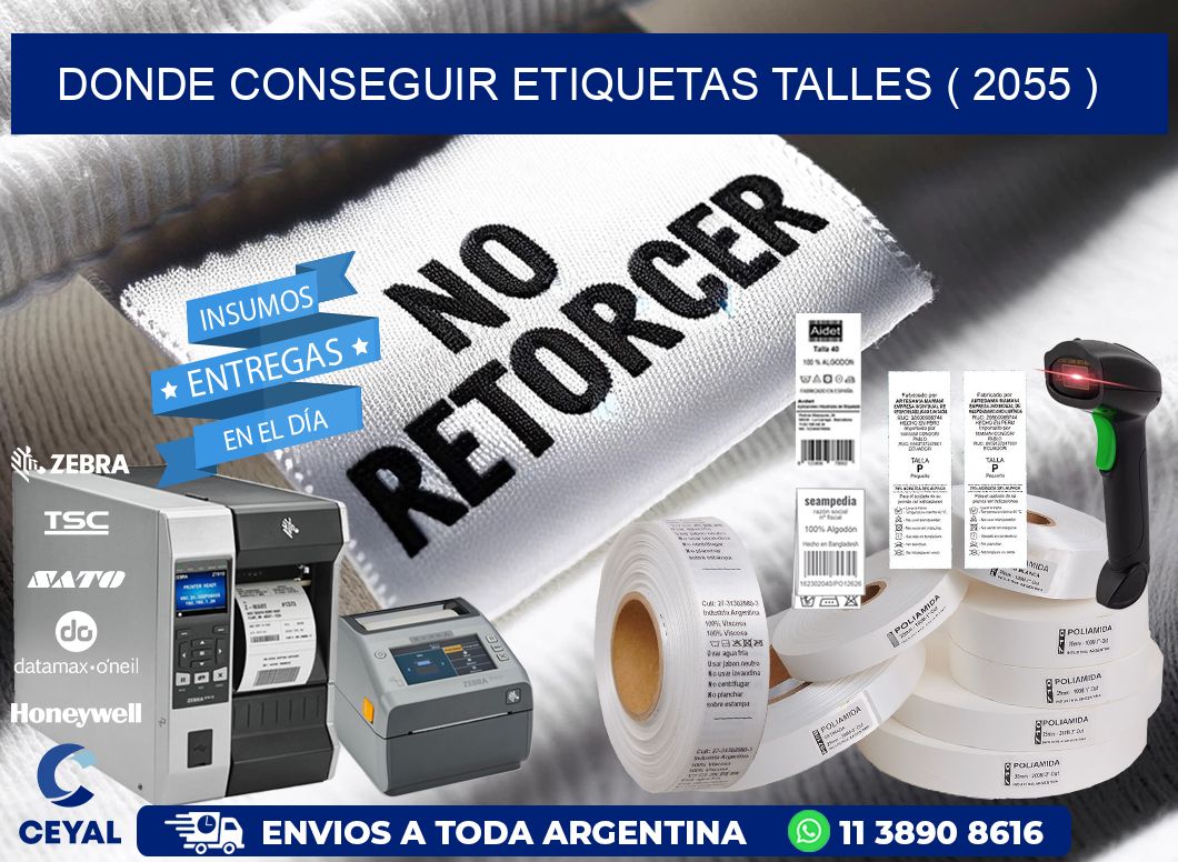 DONDE CONSEGUIR ETIQUETAS TALLES ( 2055 )
