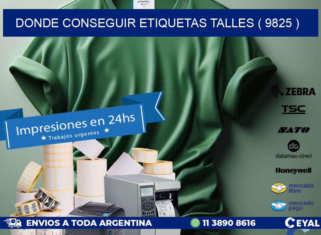 DONDE CONSEGUIR ETIQUETAS TALLES ( 9825 )