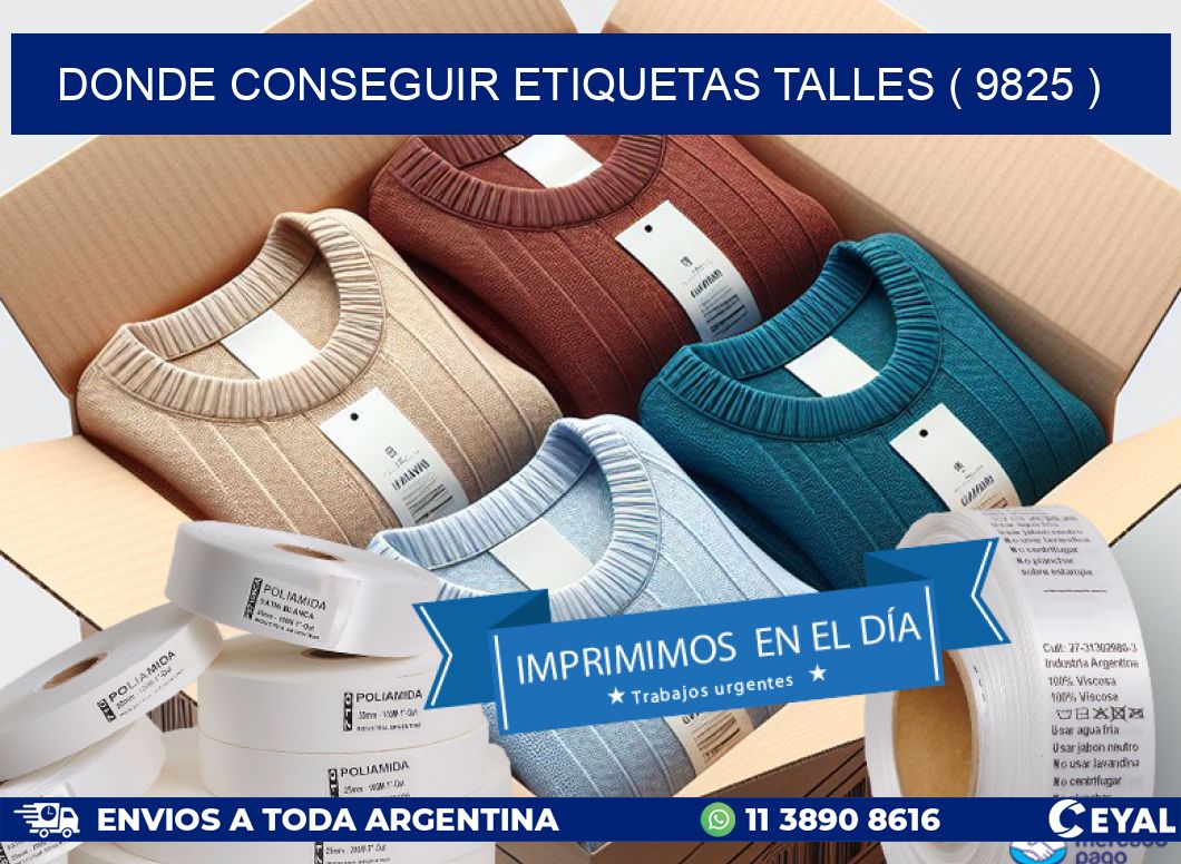 DONDE CONSEGUIR ETIQUETAS TALLES ( 9825 )