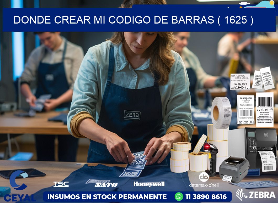 DONDE CREAR MI CODIGO DE BARRAS ( 1625 )