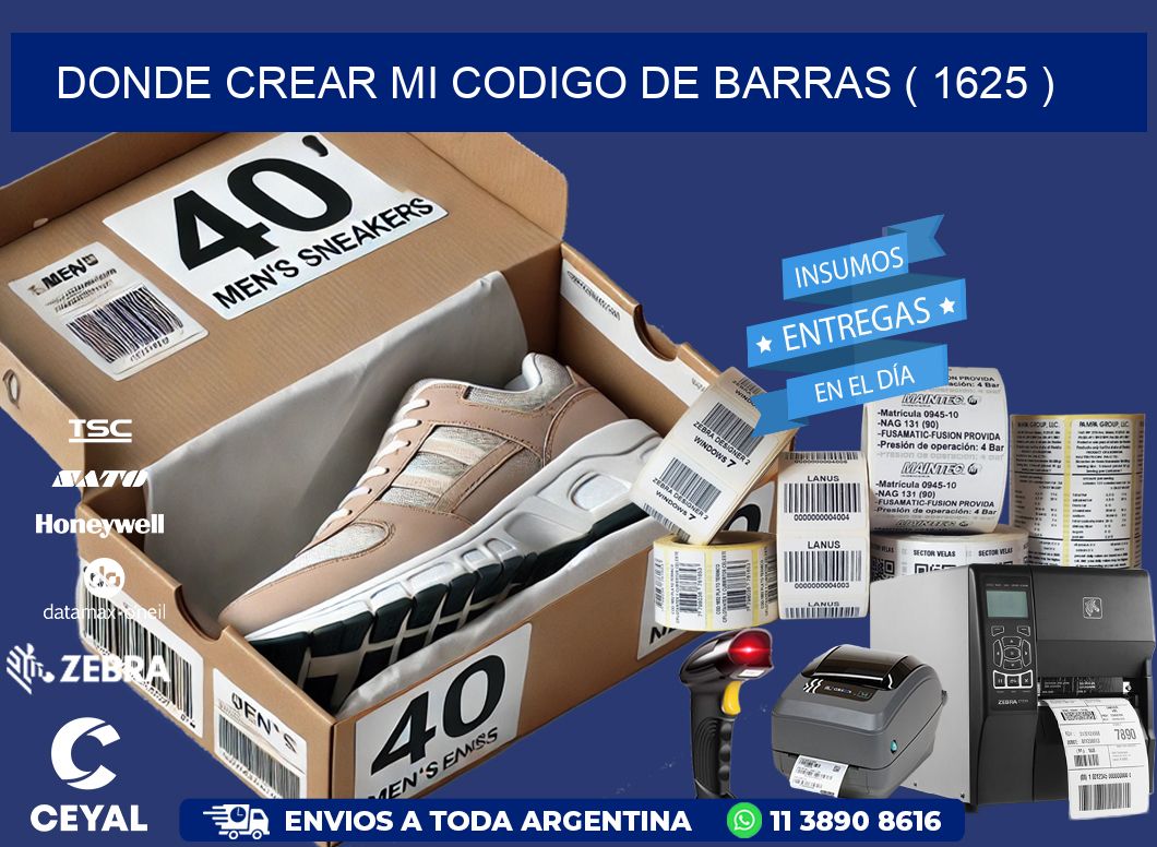 DONDE CREAR MI CODIGO DE BARRAS ( 1625 )