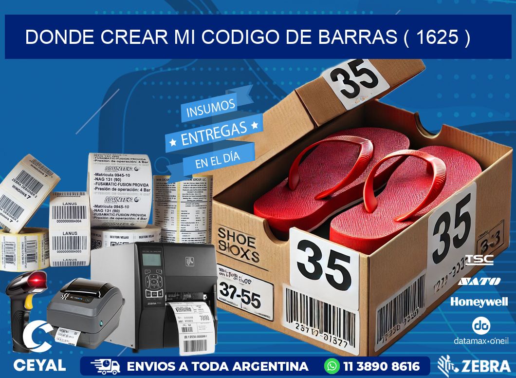 DONDE CREAR MI CODIGO DE BARRAS ( 1625 )