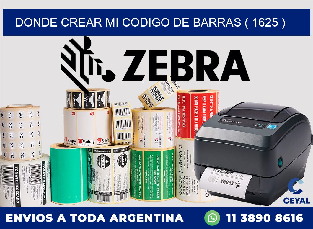 DONDE CREAR MI CODIGO DE BARRAS ( 1625 )