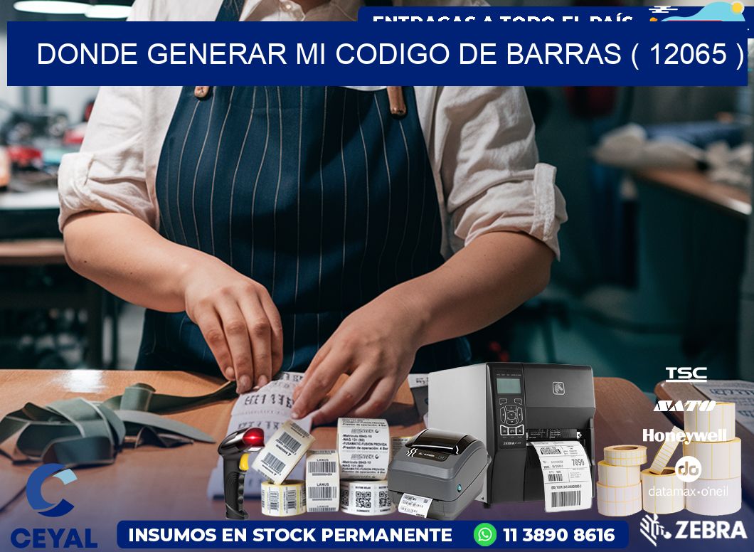 DONDE GENERAR MI CODIGO DE BARRAS ( 12065 )