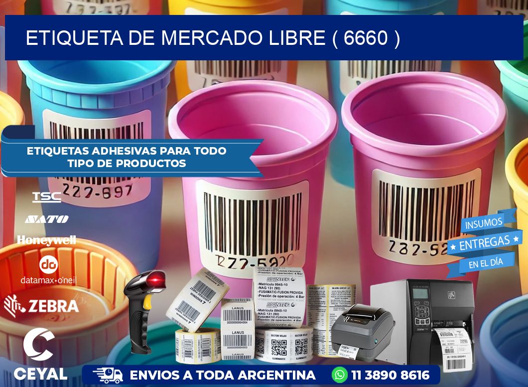 ETIQUETA DE MERCADO LIBRE ( 6660 )