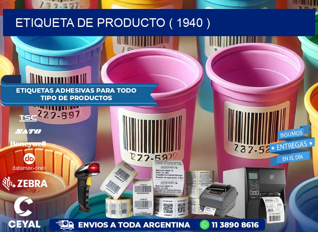 ETIQUETA DE PRODUCTO ( 1940 )