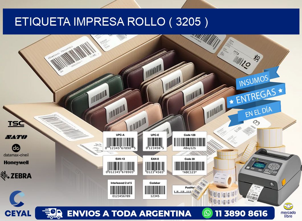ETIQUETA IMPRESA ROLLO ( 3205 )
