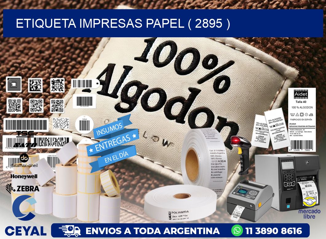 ETIQUETA IMPRESAS PAPEL ( 2895 )