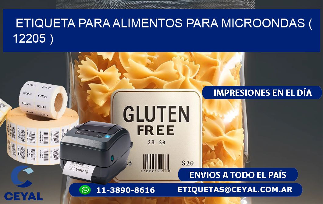 ETIQUETA PARA ALIMENTOS PARA MICROONDAS ( 12205 )