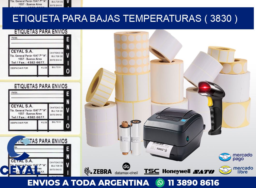 ETIQUETA PARA BAJAS TEMPERATURAS ( 3830 )