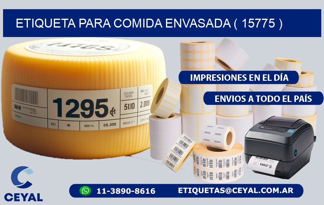 ETIQUETA PARA COMIDA ENVASADA ( 15775 )