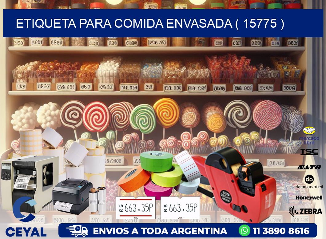 ETIQUETA PARA COMIDA ENVASADA ( 15775 )