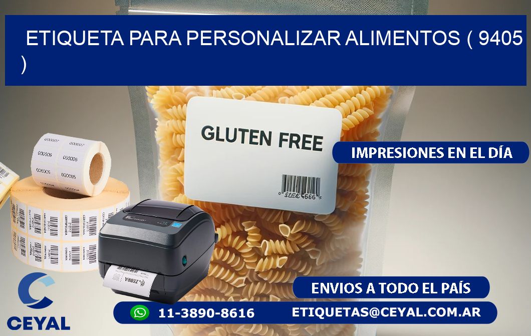 ETIQUETA PARA PERSONALIZAR ALIMENTOS ( 9405 )