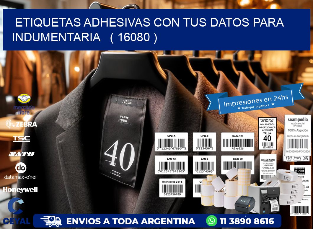 ETIQUETAS ADHESIVAS CON TUS DATOS PARA INDUMENTARIA   ( 16080 )