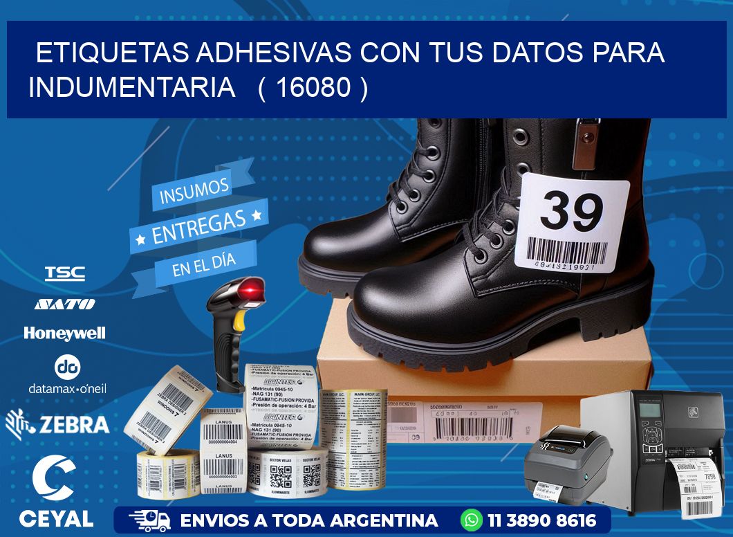 ETIQUETAS ADHESIVAS CON TUS DATOS PARA INDUMENTARIA   ( 16080 )