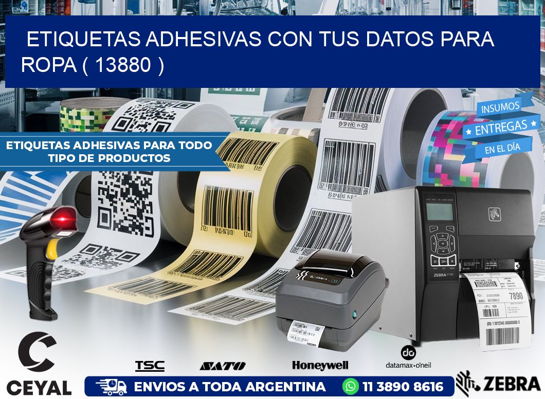 ETIQUETAS ADHESIVAS CON TUS DATOS PARA ROPA ( 13880 )
