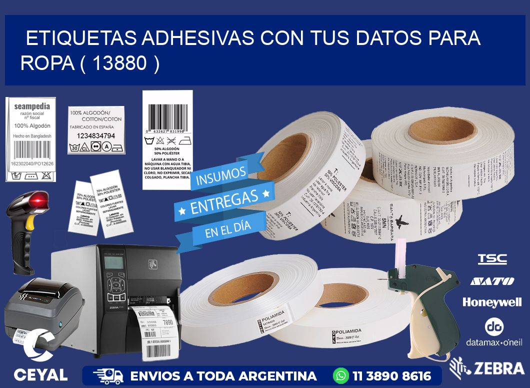 ETIQUETAS ADHESIVAS CON TUS DATOS PARA ROPA ( 13880 )