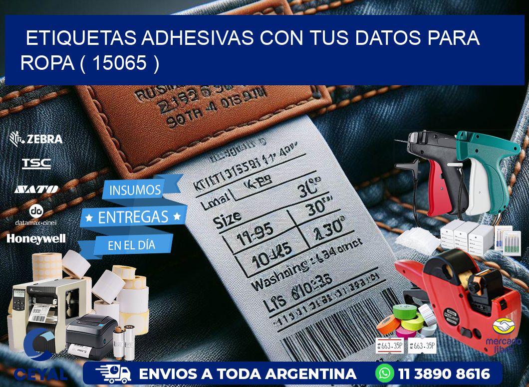 ETIQUETAS ADHESIVAS CON TUS DATOS PARA ROPA ( 15065 )
