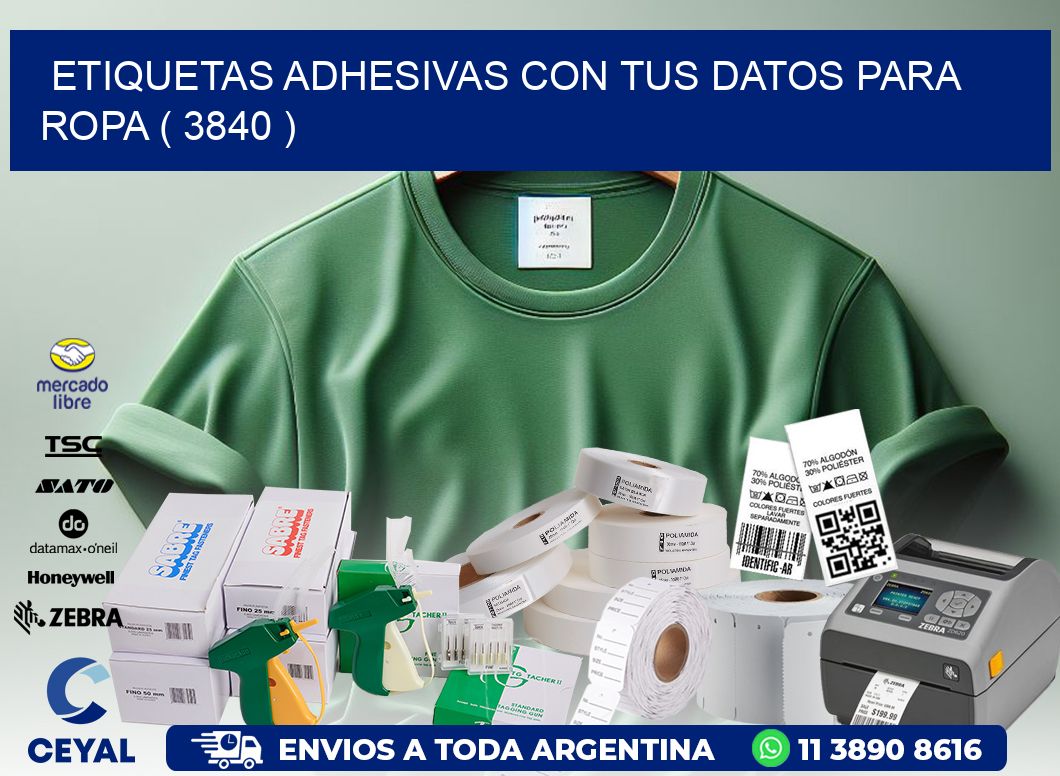 ETIQUETAS ADHESIVAS CON TUS DATOS PARA ROPA ( 3840 )
