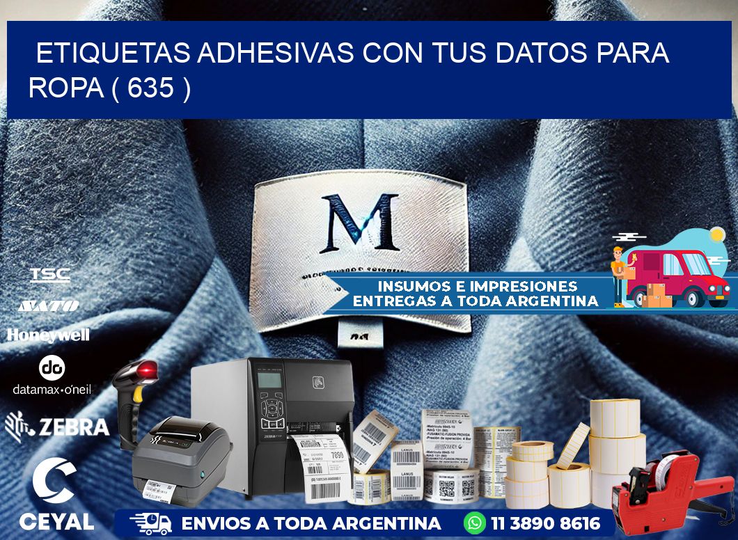 ETIQUETAS ADHESIVAS CON TUS DATOS PARA ROPA ( 635 )