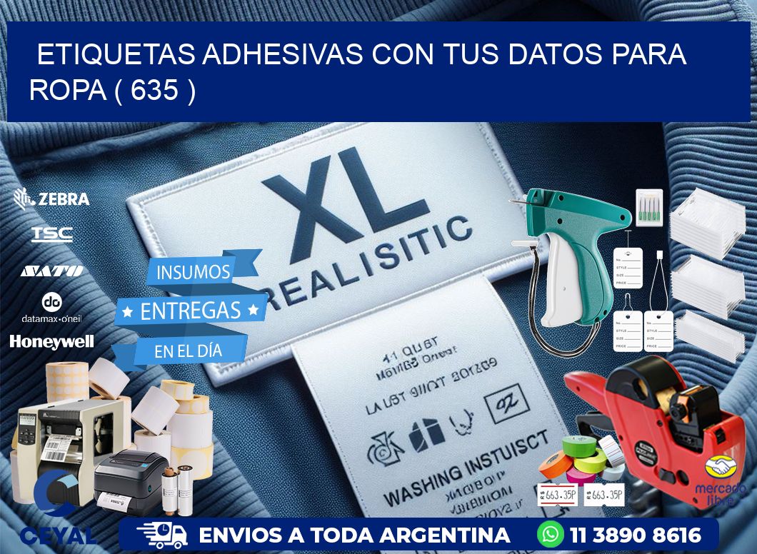 ETIQUETAS ADHESIVAS CON TUS DATOS PARA ROPA ( 635 )