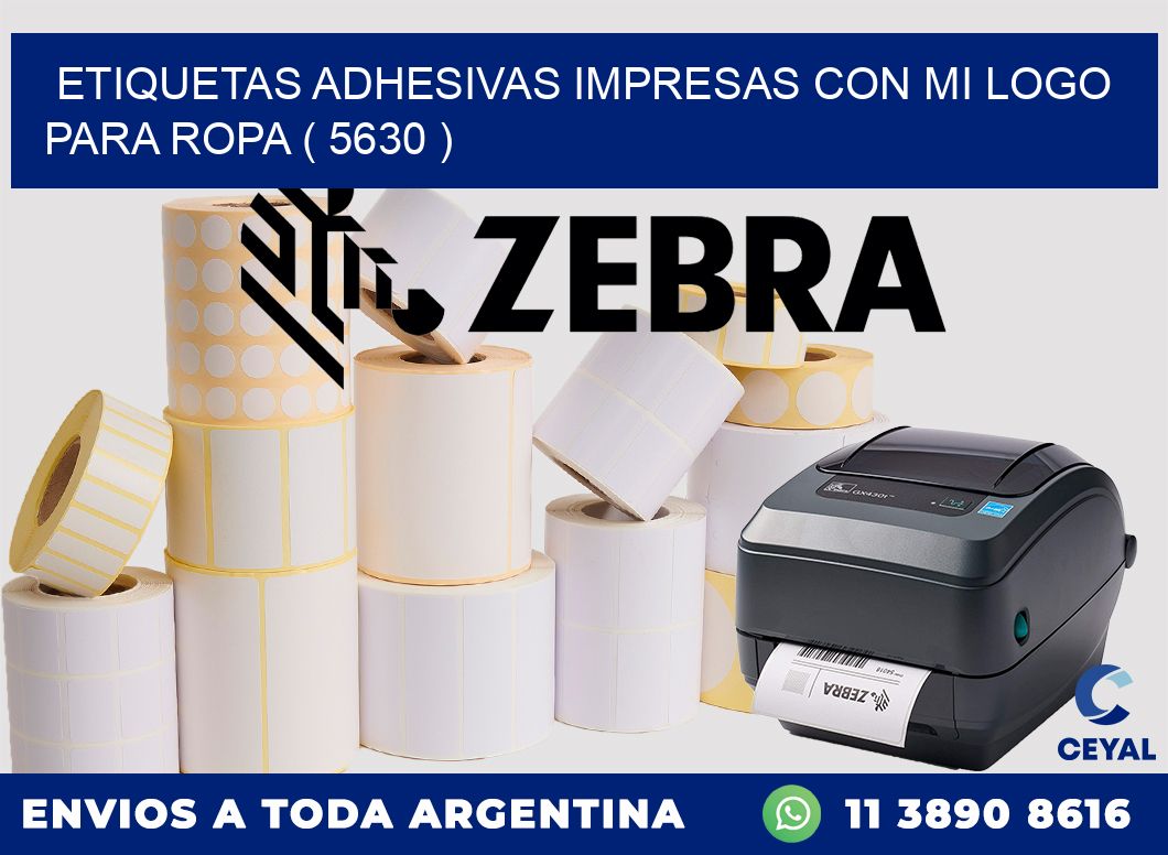 ETIQUETAS ADHESIVAS IMPRESAS CON MI LOGO PARA ROPA ( 5630 )