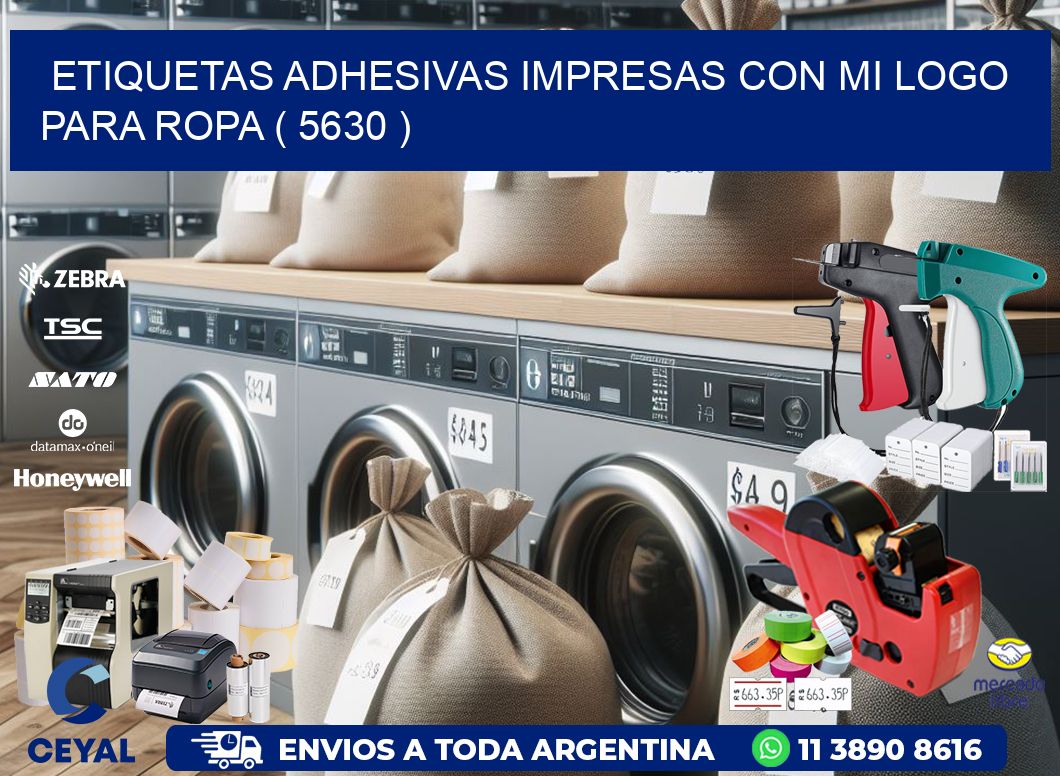 ETIQUETAS ADHESIVAS IMPRESAS CON MI LOGO PARA ROPA ( 5630 )