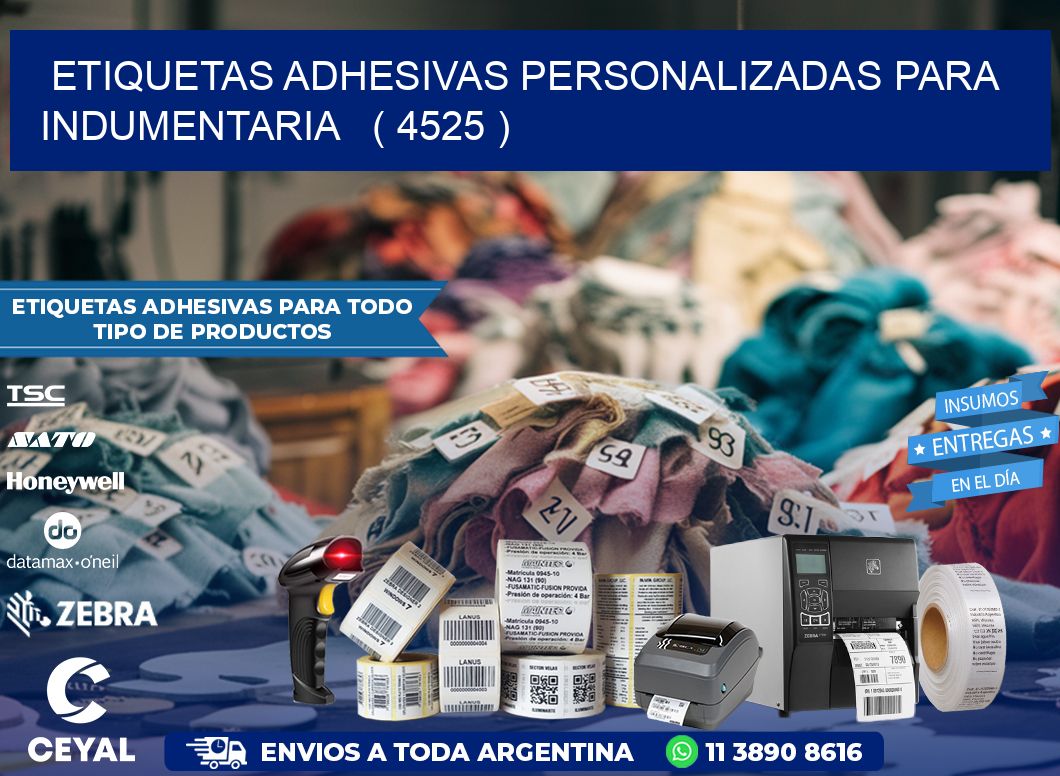 ETIQUETAS ADHESIVAS PERSONALIZADAS PARA INDUMENTARIA   ( 4525 )
