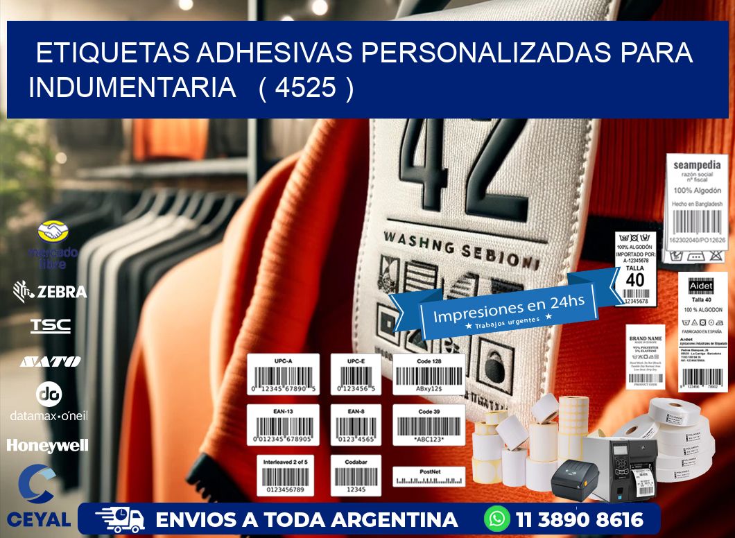 ETIQUETAS ADHESIVAS PERSONALIZADAS PARA INDUMENTARIA   ( 4525 )
