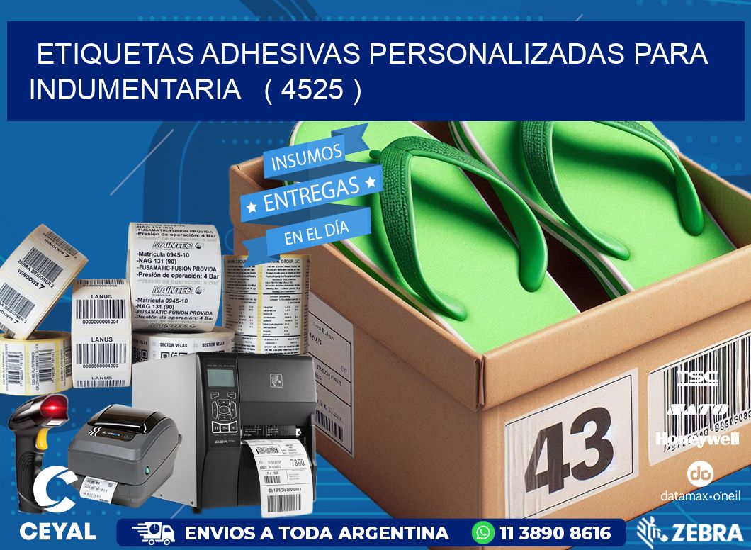 ETIQUETAS ADHESIVAS PERSONALIZADAS PARA INDUMENTARIA   ( 4525 )