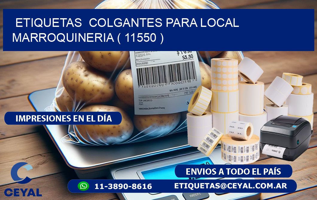 ETIQUETAS  COLGANTES PARA LOCAL MARROQUINERIA ( 11550 )