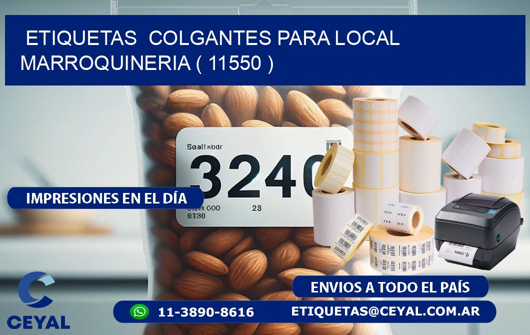 ETIQUETAS  COLGANTES PARA LOCAL MARROQUINERIA ( 11550 )