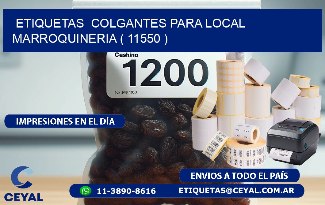 ETIQUETAS  COLGANTES PARA LOCAL MARROQUINERIA ( 11550 )