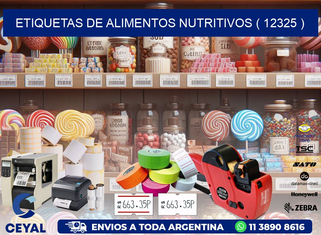 ETIQUETAS DE ALIMENTOS NUTRITIVOS ( 12325 )