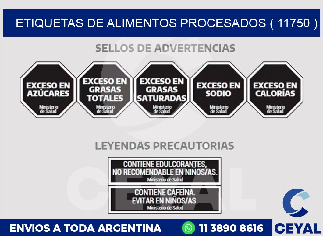 ETIQUETAS DE ALIMENTOS PROCESADOS ( 11750 )