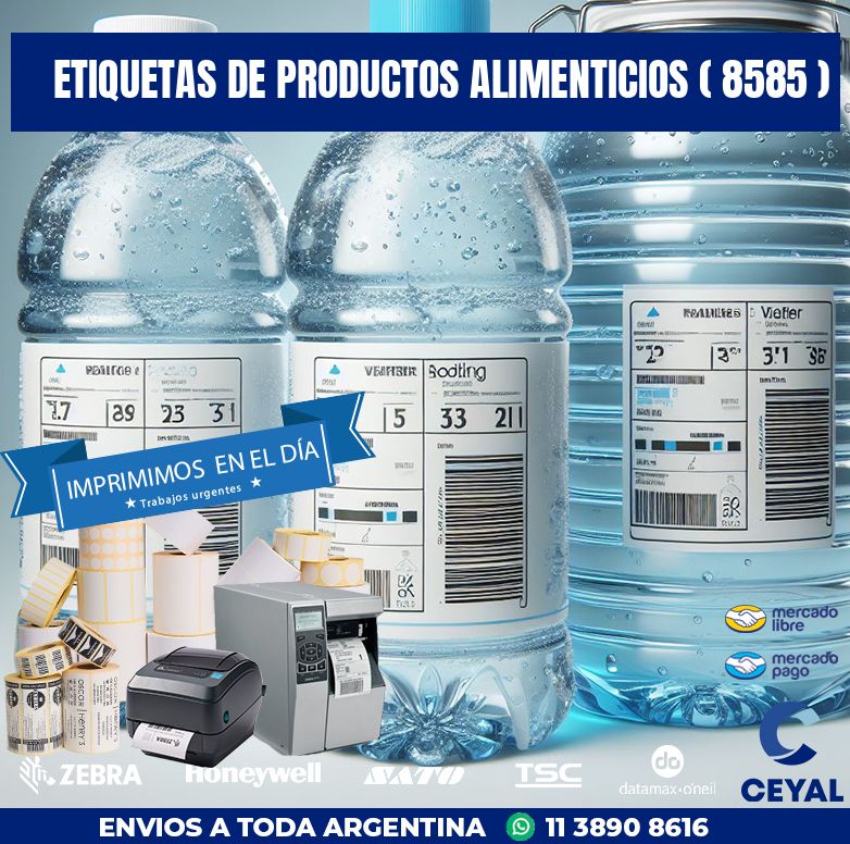 ETIQUETAS DE PRODUCTOS ALIMENTICIOS ( 8585 )
