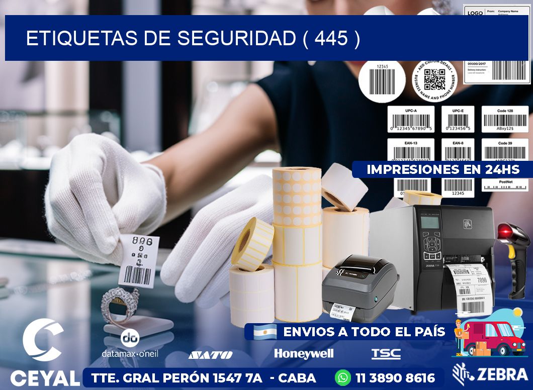 ETIQUETAS DE SEGURIDAD ( 445 )