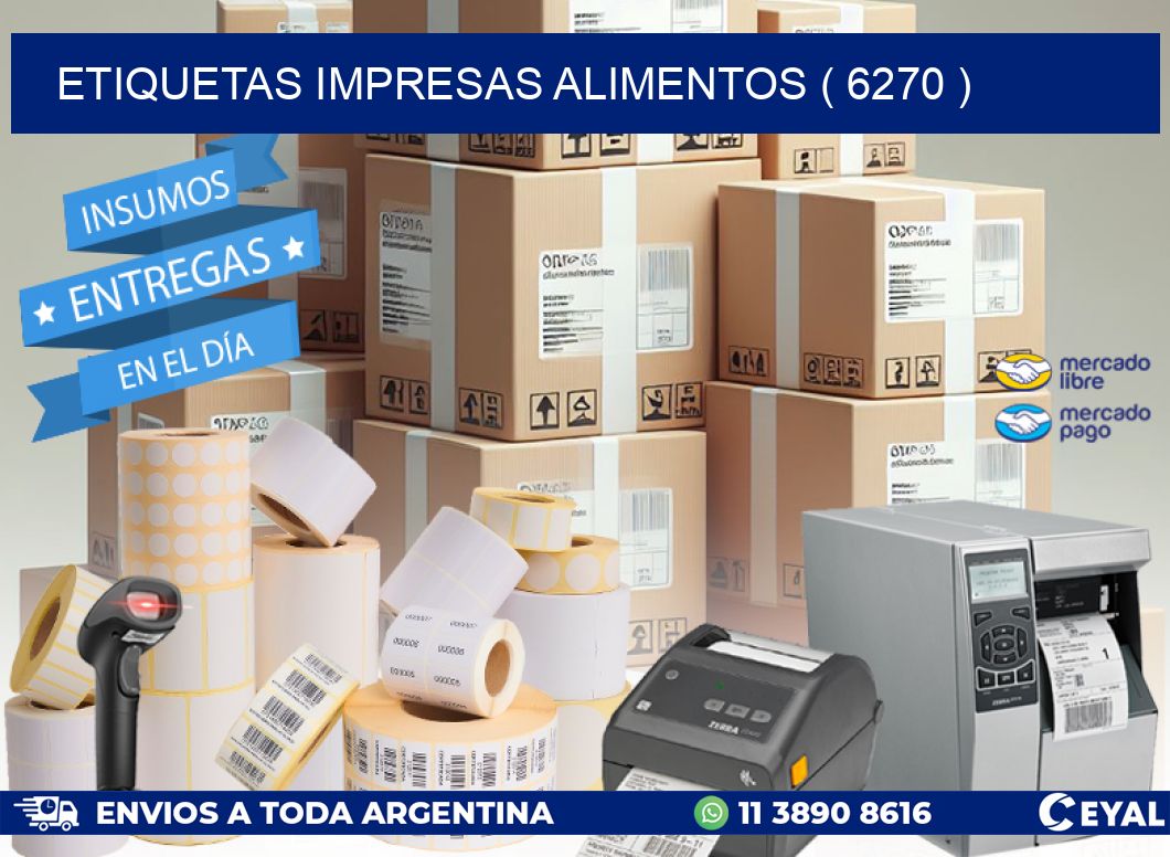 ETIQUETAS IMPRESAS ALIMENTOS ( 6270 )