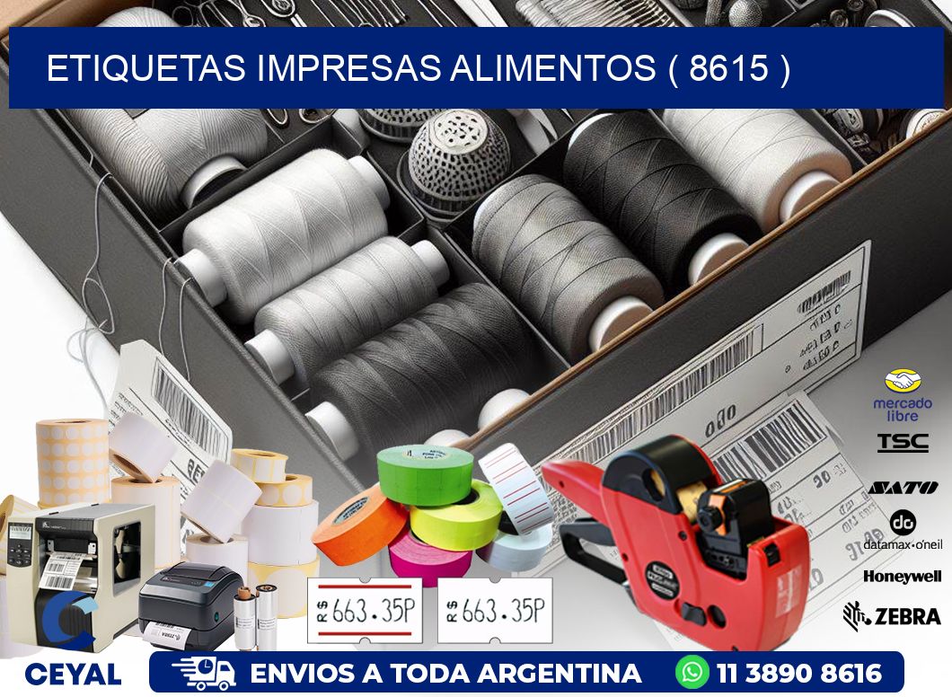 ETIQUETAS IMPRESAS ALIMENTOS ( 8615 )