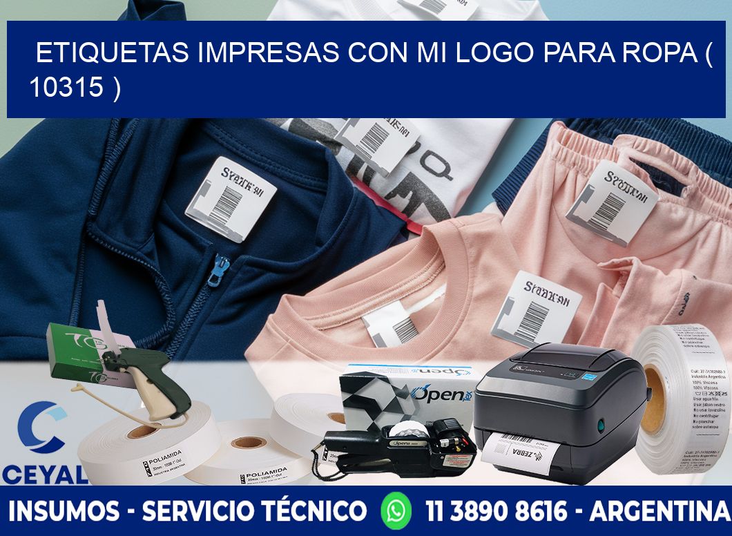 ETIQUETAS IMPRESAS CON MI LOGO PARA ROPA ( 10315 )