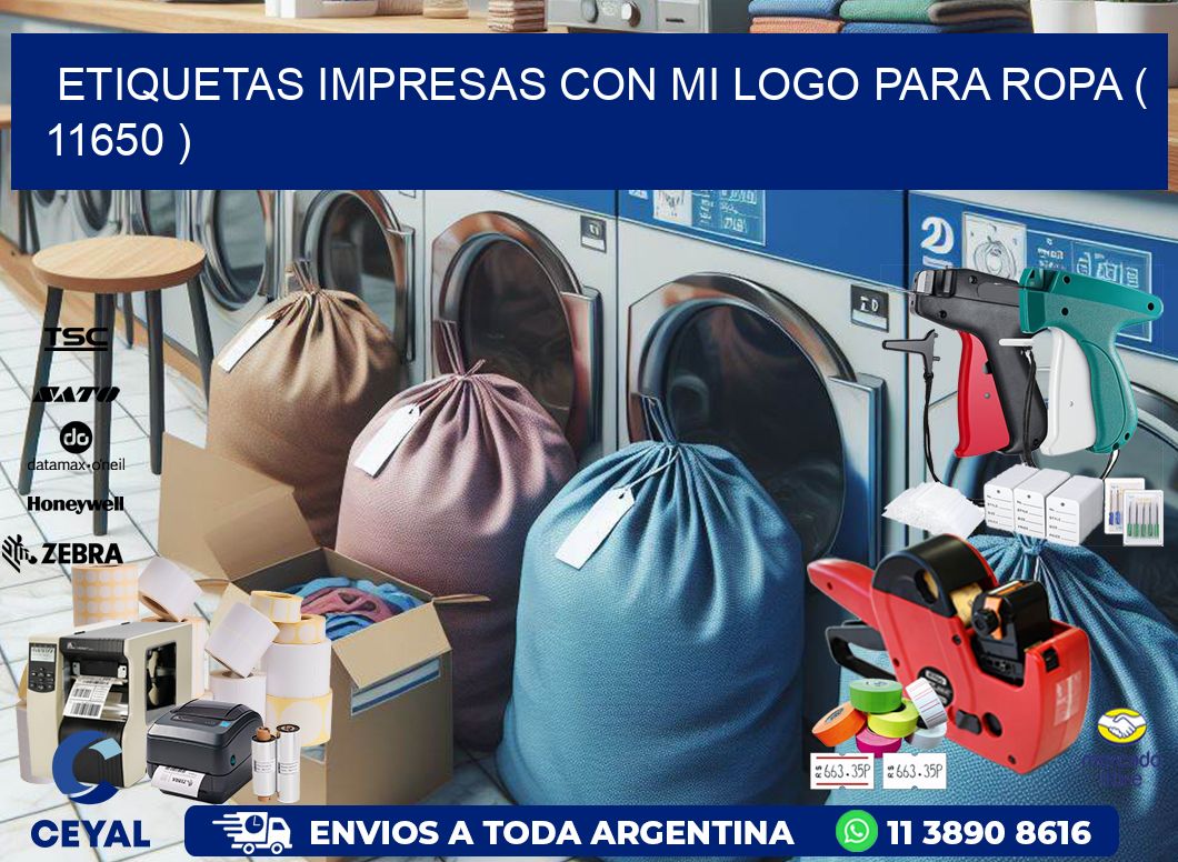 ETIQUETAS IMPRESAS CON MI LOGO PARA ROPA ( 11650 )