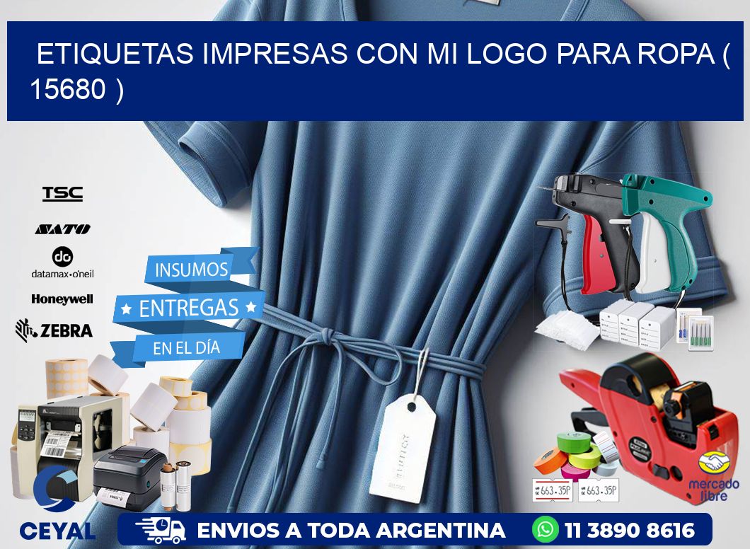 ETIQUETAS IMPRESAS CON MI LOGO PARA ROPA ( 15680 )