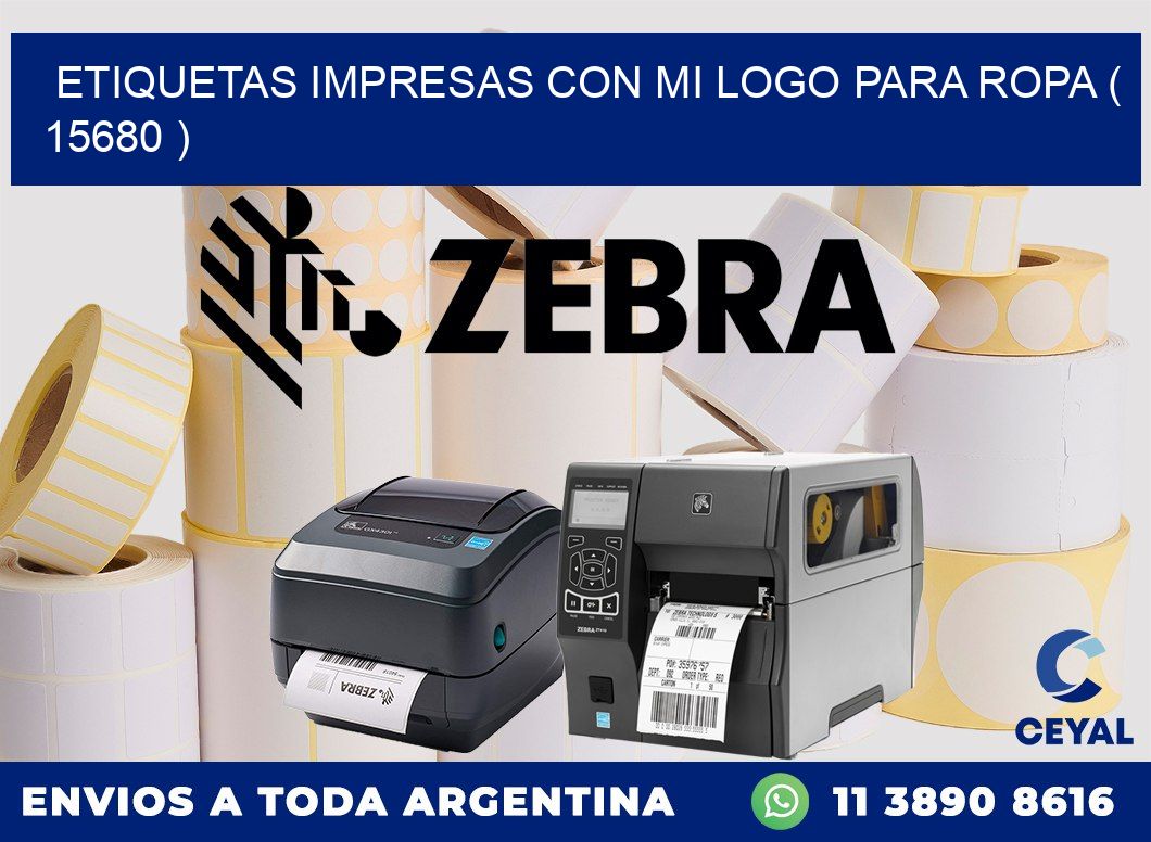 ETIQUETAS IMPRESAS CON MI LOGO PARA ROPA ( 15680 )