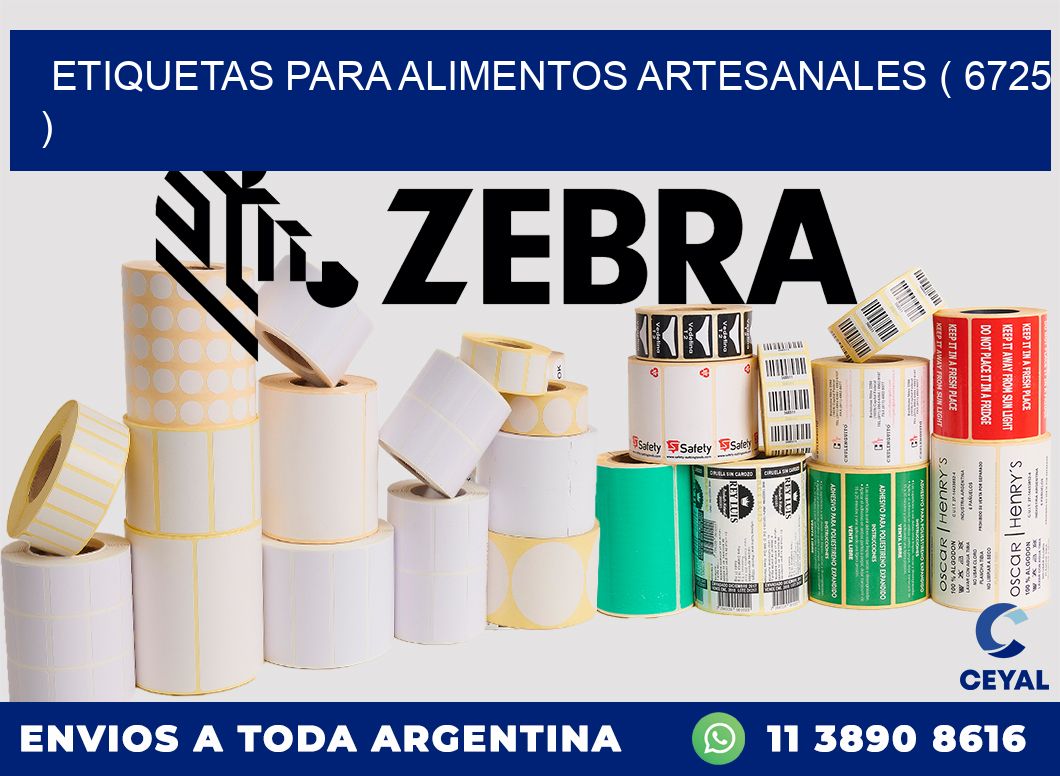 ETIQUETAS PARA ALIMENTOS ARTESANALES ( 6725 )