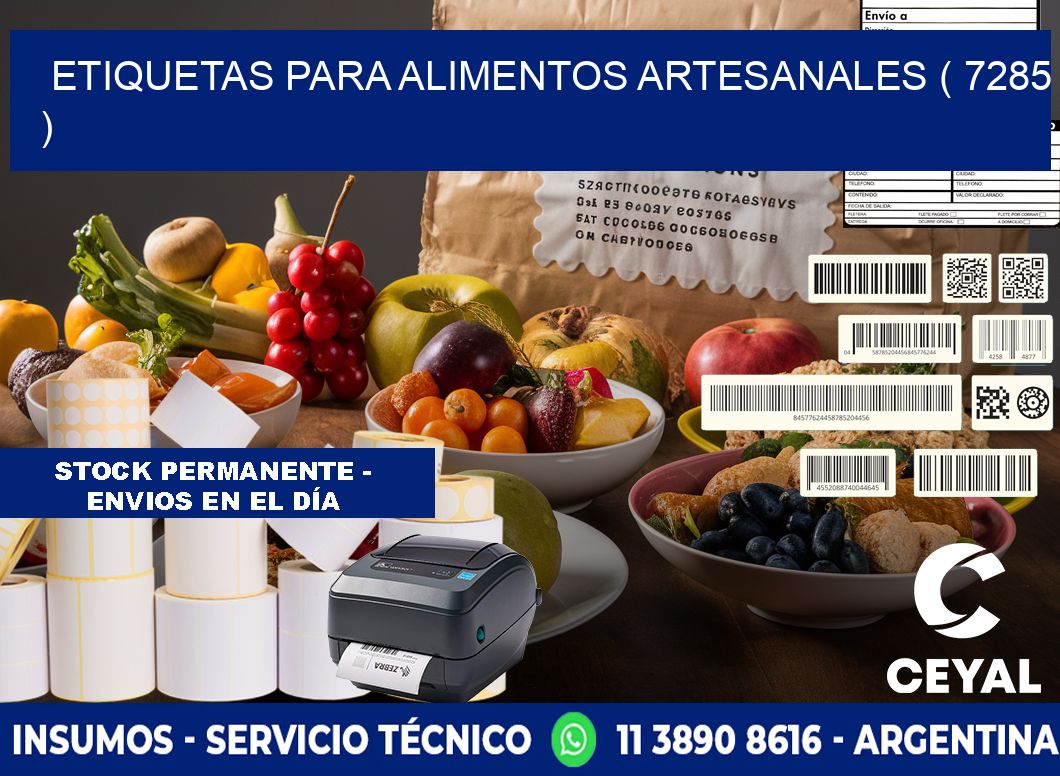 ETIQUETAS PARA ALIMENTOS ARTESANALES ( 7285 )